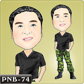 男生人像Q版漫畫PNB-74